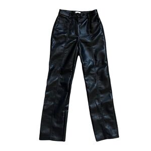 Wilfred Aritzia black leather pants